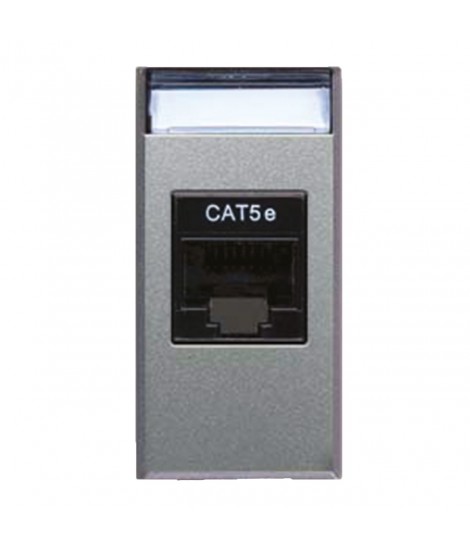RJ45 SOCKET, CAT.5E UTP AVE ALUMS.1M