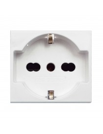 PRESA UNEL BIPASSO 2P+T 10/16A BANQ