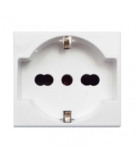 PRESA UNEL BIPASSO 2P+T 10/16A BANQ