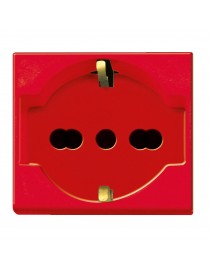 2X10/16A+T-RED UNEL BIPASSO SOCKET