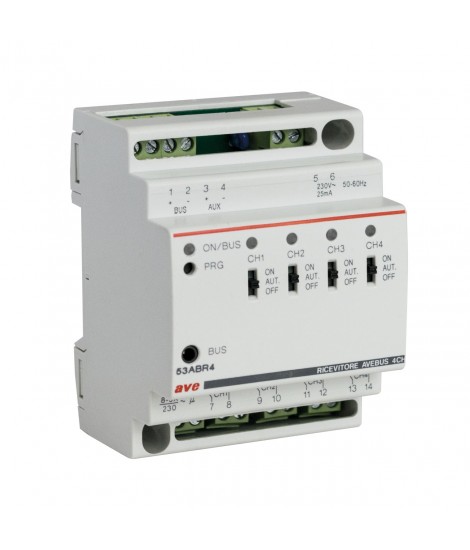 ATTUATORE 4CH ILLUMINAZIONE 4M DIN
